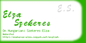 elza szekeres business card